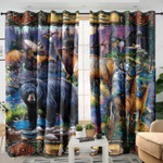 Native American Animals Blackout Thermal Grommet Window Curtains