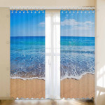 Fresh Air Beach And Sea Blackout Thermal Grommet Window Curtains