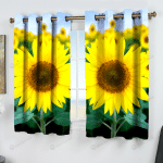 Sunflower Garden Blackout Thermal Grommet Window Curtains