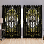 Skull Printed Window Curtains
