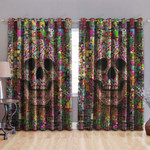 Skull The Dead Pop Art Printed Window Curtains