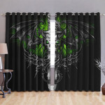 The Wings Of Evil Dragon Skull Printed Window Curtains