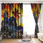 I Just Want To Ride On My Motorcycle Printed Window Curtains