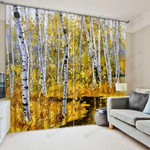 Yellow Forest Blackout Thermal Grommet Window Curtains