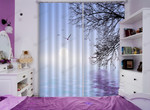 Tree On The Water Sky Blackout Thermal Grommet Window Curtains