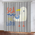 Sea You Later Bird Blackout Thermal Grommet Window Curtains