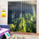 Great Mountain Scenery Blackout Thermal Grommet Window Curtains