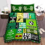 Keep Calm And Play Soccer Bed Sheets Spread Duvet Cover Bedding Sets