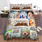 Goldendoodles Make Me Happy Humans Make My Head Bed Sheets Spread Duvet Cover Bedding Sets
