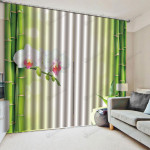 Bamboo Blossom Blackout Thermal Grommet Window Curtain