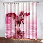 Funny Unicorn Blackout Thermal Grommet Window Curtain
