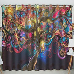 Psychedelic Tree Blackout Thermal Grommet Window Curtain