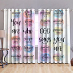 You Are Who God Says You Are Precious Blackout Thermal Grommet Window Curtain