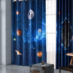 Planets In The Universe Blackout Thermal Grommet Window Curtain