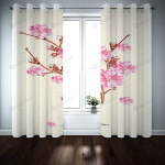 Plum Blossoms Blackout Thermal Grommet Window Curtain