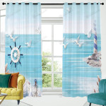Seagull And Rudder Blackout Thermal Grommet Window Curtain