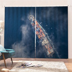 Ship At Sea Blackout Thermal Grommet Window Curtain