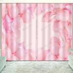 Pink Balloons Blackout Thermal Grommet Window Curtain