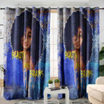 Afro Black Lady Blackout Thermal Grommet Window Curtain