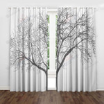 Black Tree Blackout Thermal Grommet Window Curtain