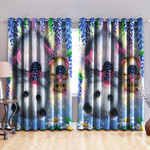 Mouse Daisy Printed Window Curtains