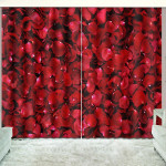 Modern 3d Rose Petals Printed Window Curtain Home Decor