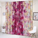 Colorful Roses Romantic View Printed Window Curtains