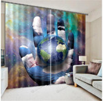 The Future Of The Earth In Our Hand Blackout Thermal Grommet Window Curtain