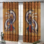 Native Chief Warrior Blackout Thermal Grommet Window Curtain