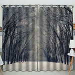 Deep Snow Tree Blackout Thermal Grommet Window Curtain