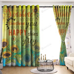You Make Me Happy Sunflower Blackout Thermal Grommet Window Curtain