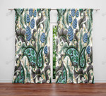 Paisley Patterns Floral Blackout Thermal Grommet Window Curtain