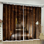 Hallway Of Wooden House Blackout Thermal Grommet Window Curtain