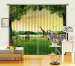 Free And Wild Animal Kingdom Blackout Thermal Grommet Window Curtain