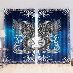 Ancient Viking Culture Blackout Thermal Grommet Window Curtain