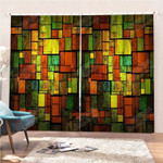 A Colorful Stained Glass Wall Blackout Thermal Grommet Window Curtain