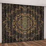 Southeast Asian Floral Pattern Blackout Thermal Grommet Window Curtain
