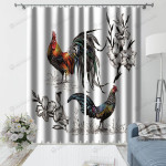 Rooster In A Farm Blackout Thermal Grommet Window Curtain