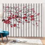 Cherry Blossom Blackout Thermal Grommet Window Curtain