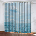 Sea And Cloud Blackout Thermal Grommet Window Curtain