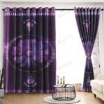 Sunflower Purple Printed Window Curtains