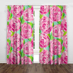 Pink Roses Blackout Thermal Grommet Window Curtain