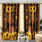 Girl Sunflower Wonderful Printed Window Curtains