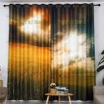 Wheat Landscape Blackout Thermal Grommet Window Curtain