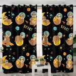 Sloth Planet Star Space Printed Window Curtain