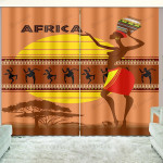 African Dance Blackout Thermal Grommet Window Curtain