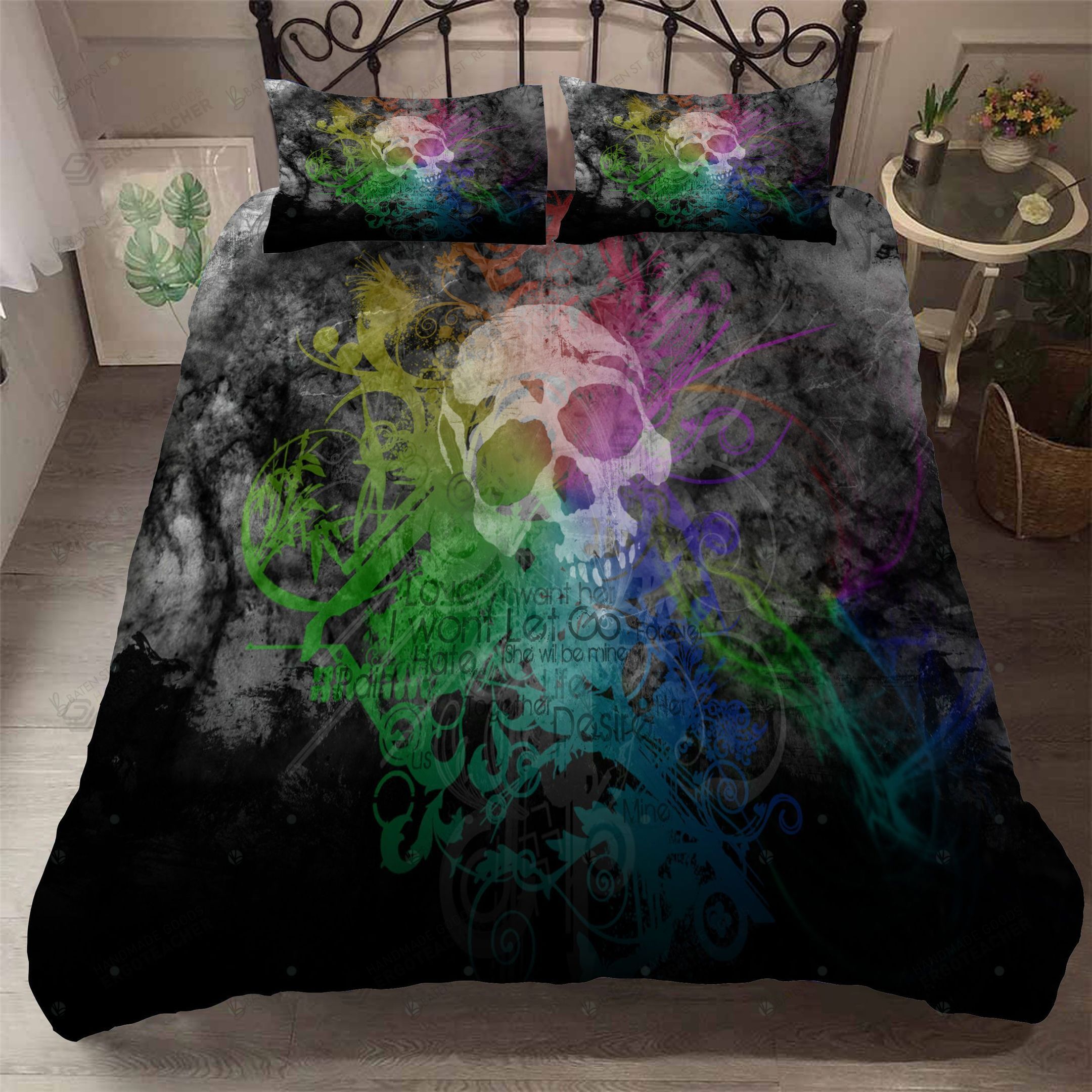 Details about   3D Skull Strings Musical I475 Bed Pillowcases Duvet Cover Quilt Vincent Amy 
