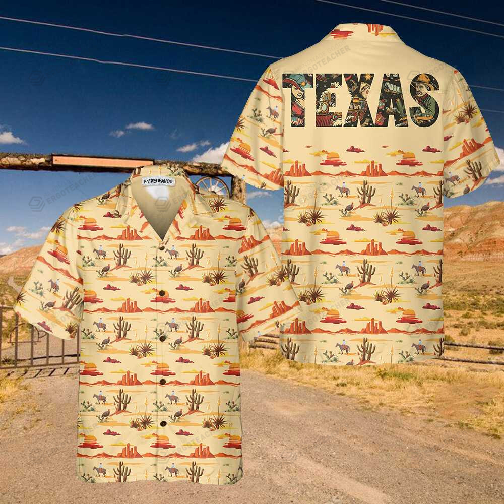 Texas Cowboy Cactus Texas Hawaiian Shirt