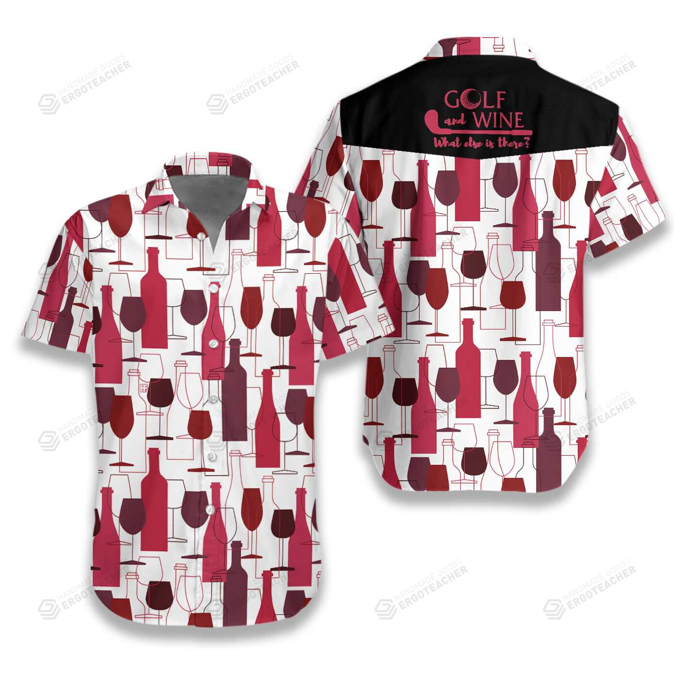 Golf And Wine Hawaiian Shirt