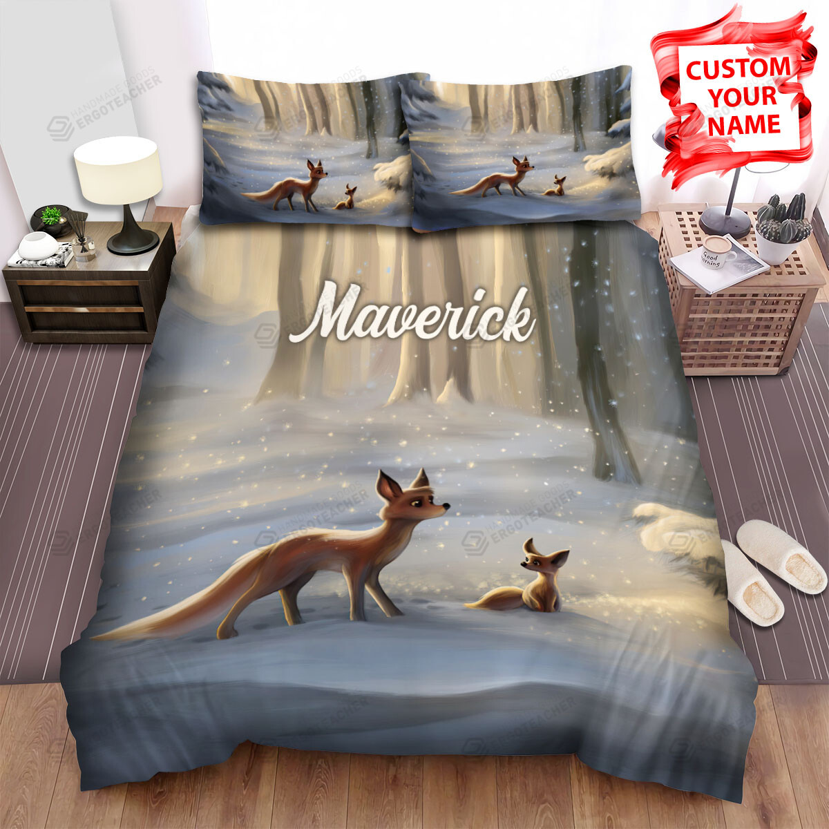Personalized The Pair Of The Couple Fox Bed Sheets Spread Duvet Cover Bedding Sets